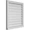 Ekena Millwork Vertical Surface Mount PVC Gable Vent: Functional, w/ 2"W x 2"P Brickmould Sill Frame, 26"W x 28"H GVPVE26X2803SF - alternate 2